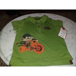 Carter's Boys Polo NWT "Spunky Monkey" SZ 9 Months